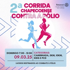 2ª CORRIDA CHAPECOENSE CONTRA A PÓLIO ROTARACT CLUB DE CHAPECÓ SÃO CRISTÓVÃO