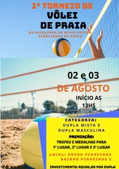I TORNEIO DE VOLEI DE PRAIA GRÃOZINHOS DE AREIA