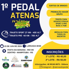 Pedal das Atenas na Festa da Banana - Mampituba/RS