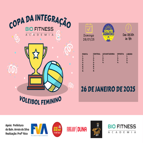 Copa da Integração Biofitness de Voleibol Feminino - 2025 - Baln. Arroio do Silva