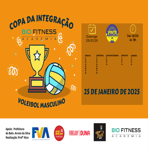 Copa da Integração Biofitness de Voleibol Masculino - 2025 - Baln. Arroio do Silva