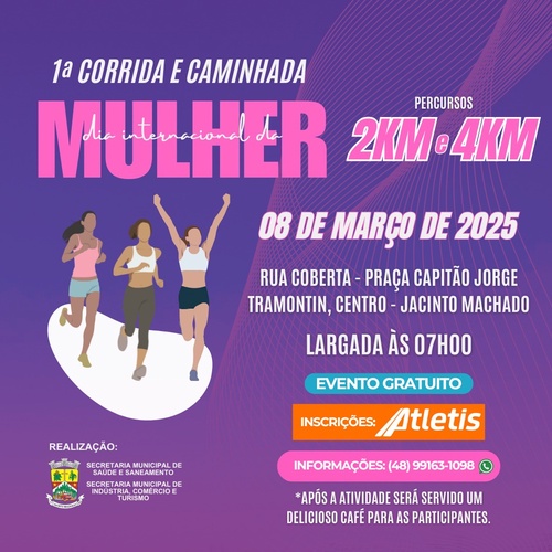 Corrida Dia da Mulher Jacinto Machado