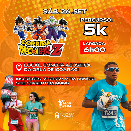 Corrida Dragon Ball Z 2026