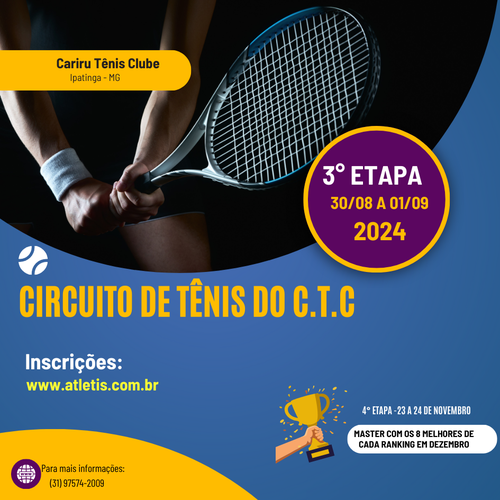 Circuito de Tênis do Cariru Tênis Clube - 3° Etapa   