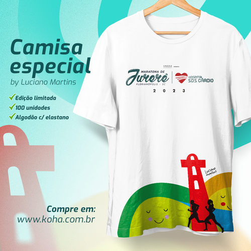 Camiseta Especial - Maratona de Jurerê | Hospital SOS Cárdio & Luciano Martins
