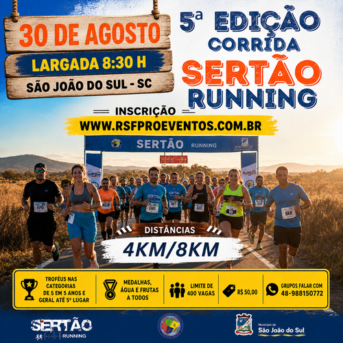 5ª EDIÇÃO CORRIDA SERTÃO RUNNING