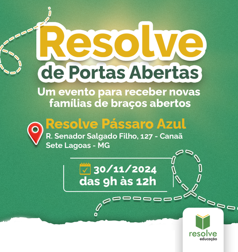 RESOLVE PÁSSARO AZUL  DE PORTAS ABERTAS