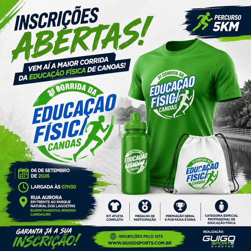 Corrida da Educação Física Canoas  - Canoas, Rio Grande do Sul - 2026 -  Inscrições Abertas | Atletis