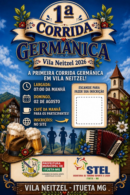 1ª CORRIDA GERMÂNICA DE VILA NEITZEL  - Itueta, Minas Gerais - 2026 -  Inscrições Abertas | Atletis