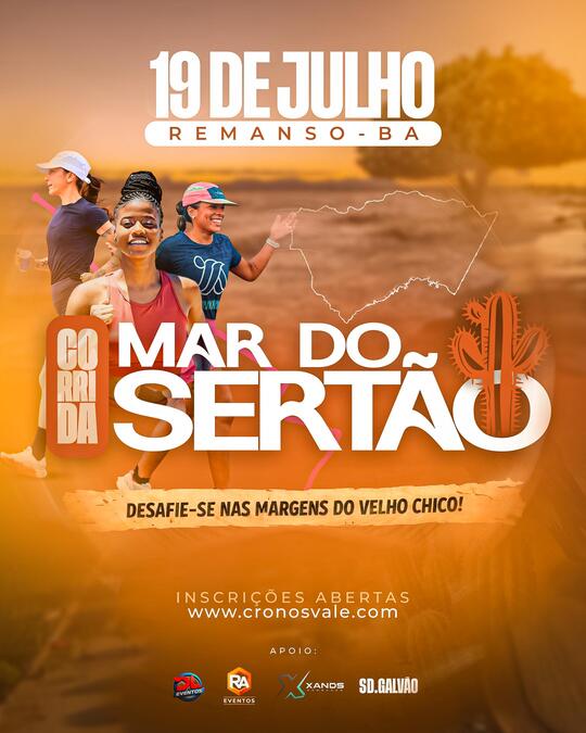 CORRIDA MAR DO SERTÃO - Remanso, Bahia - 2026 -  Inscrições Abertas | CronosVale