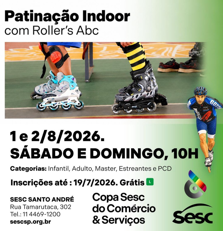 COPA SESC ROLLER'S ABC DE PATINAÇÃO - Santo André, São Paulo - 2026 -  Inscrições Abertas | Atletis