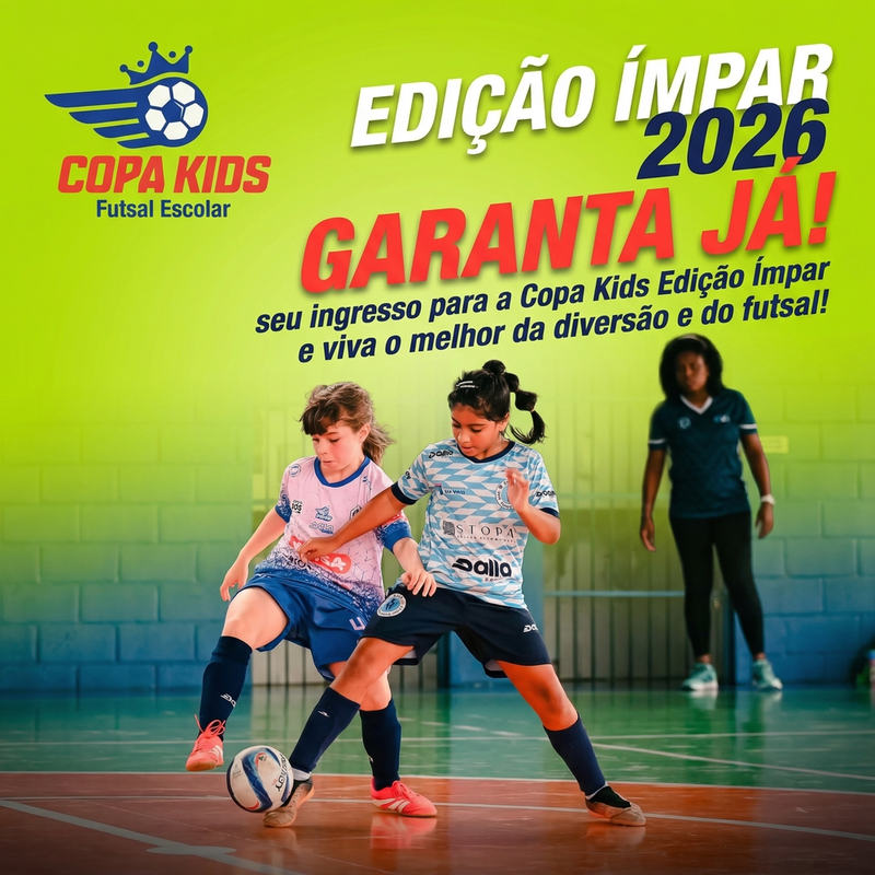 Copa Kids Impar - Vila Velha, Espírito Santo - 2026 -  Inscrições Abertas | Atletis
